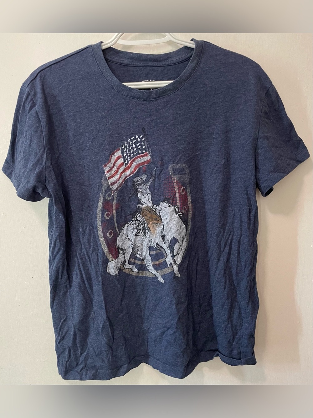 Threadgrit Women’s Navy Graphic Top Tee Short Sleeves T-Shirt Crew Neck Medium M